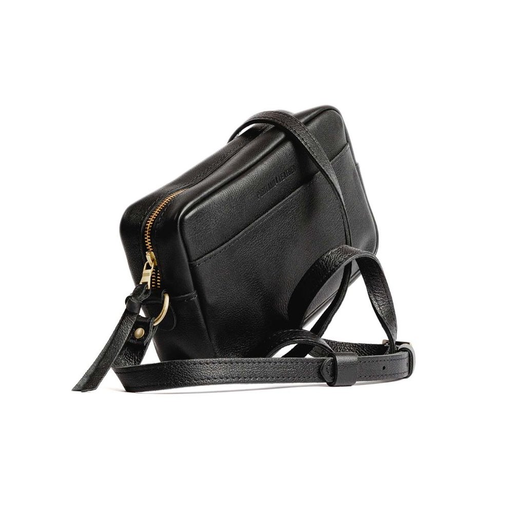 Portland Leather - THE TOASTER BAG - Pebbled Black - crossbody